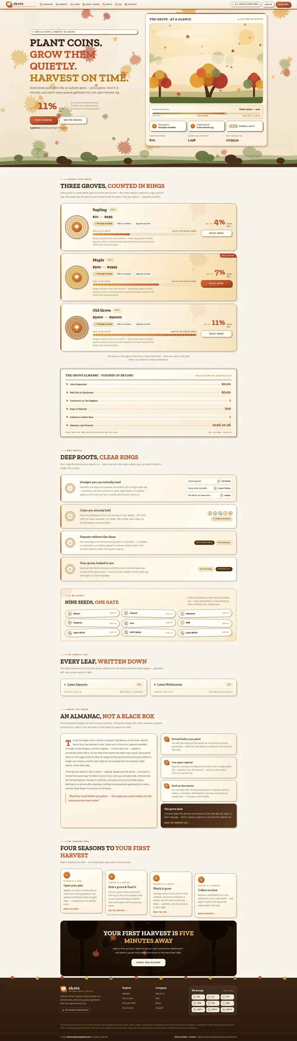 MAPLEA — HYIP Template Pack — GoldCoders HYIP template preview (H-TPL40)